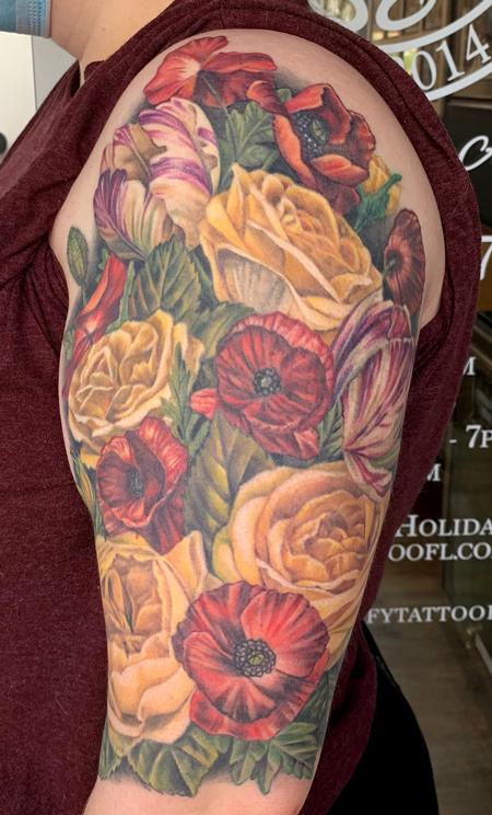 tattoos/ - Floral half sleeve - 141716